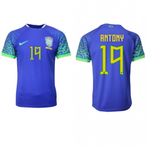 Brazil Antony #19 Replica Away Shirt World Cup 2022 Short Sleeve